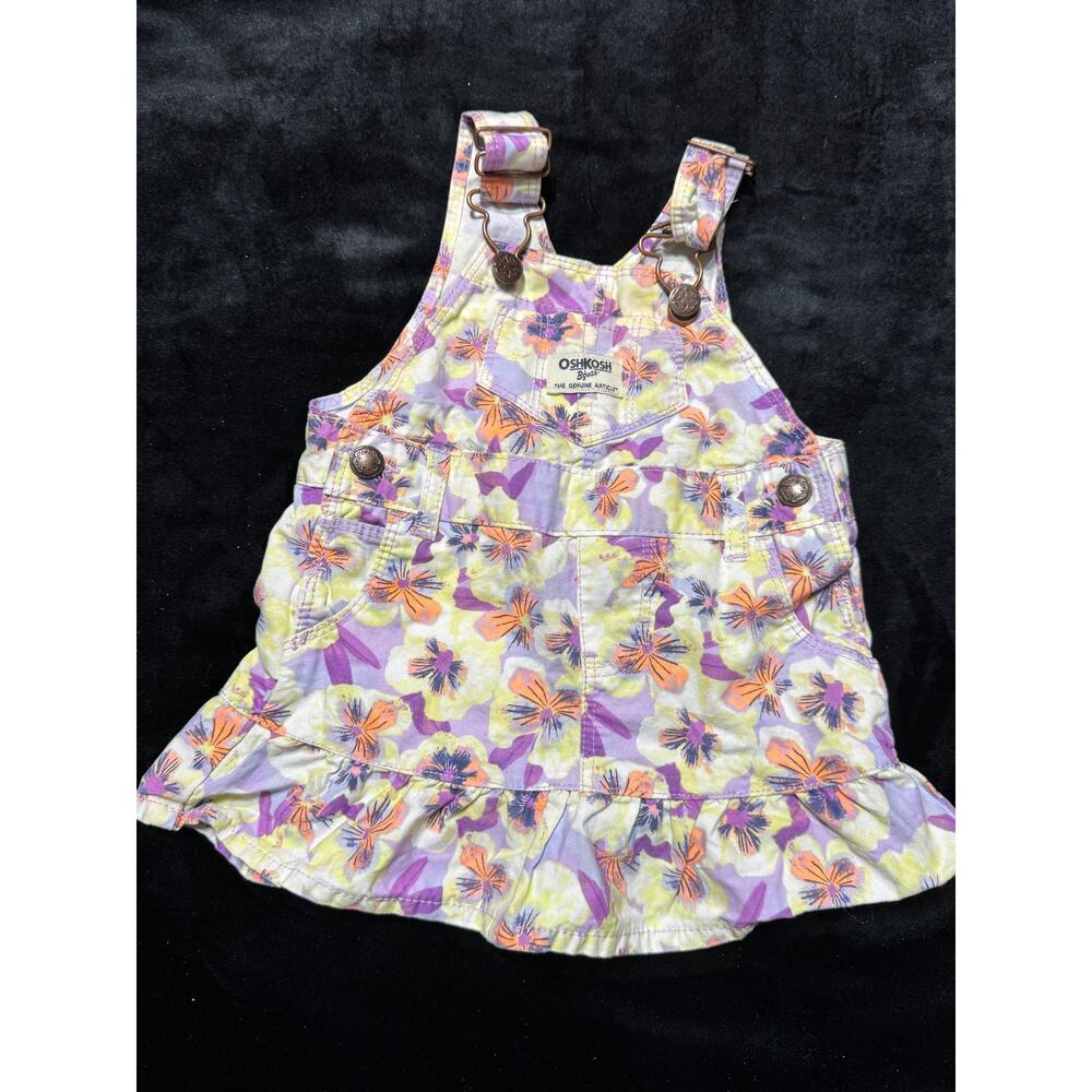 Osh Kosh Neon Poppies Poppy Overalls Coveralls Dress Jumper